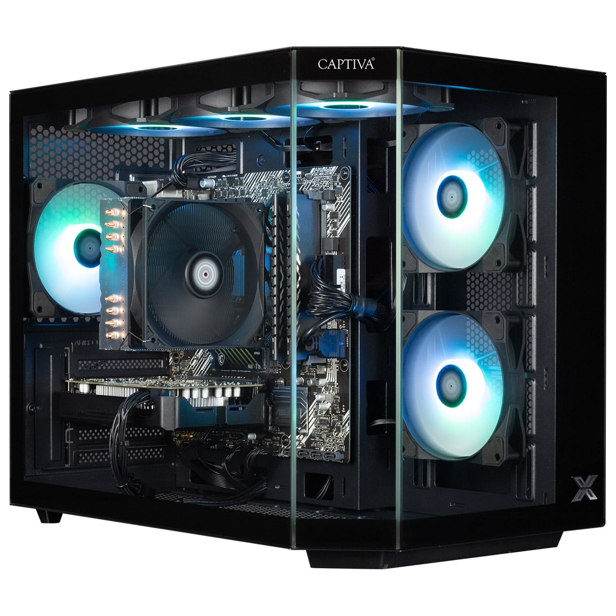 Captiva Advanced Gaming R90-663 Desktop-PC AMD Ryzen 7 5700X, 32GB RAM, 1TB M.2 SSD, Nvidia GeForce RTX 4070 SUPER (12GB...