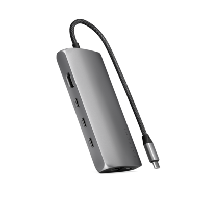 Satechi USB-C Multiport Adapter 8K with Ethernet V3 space grey