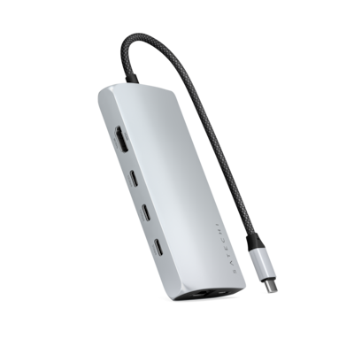 Satechi USB-C Multiport Adapter 8K with Ethernet V3 silver