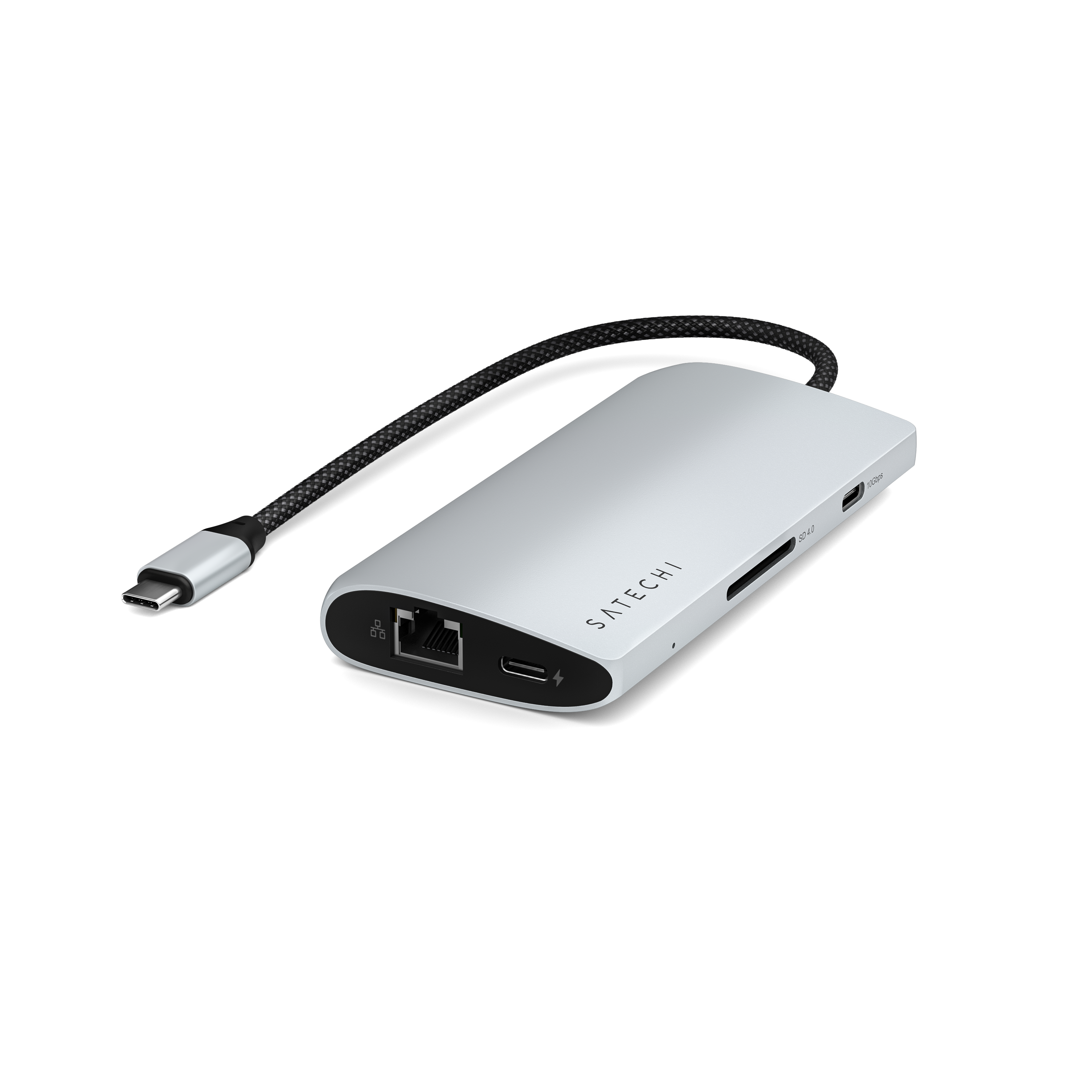 Satechi USB-C Multiport Adapter 8K with Ethernet V3 silver Dockingstation Produkt Bild 2