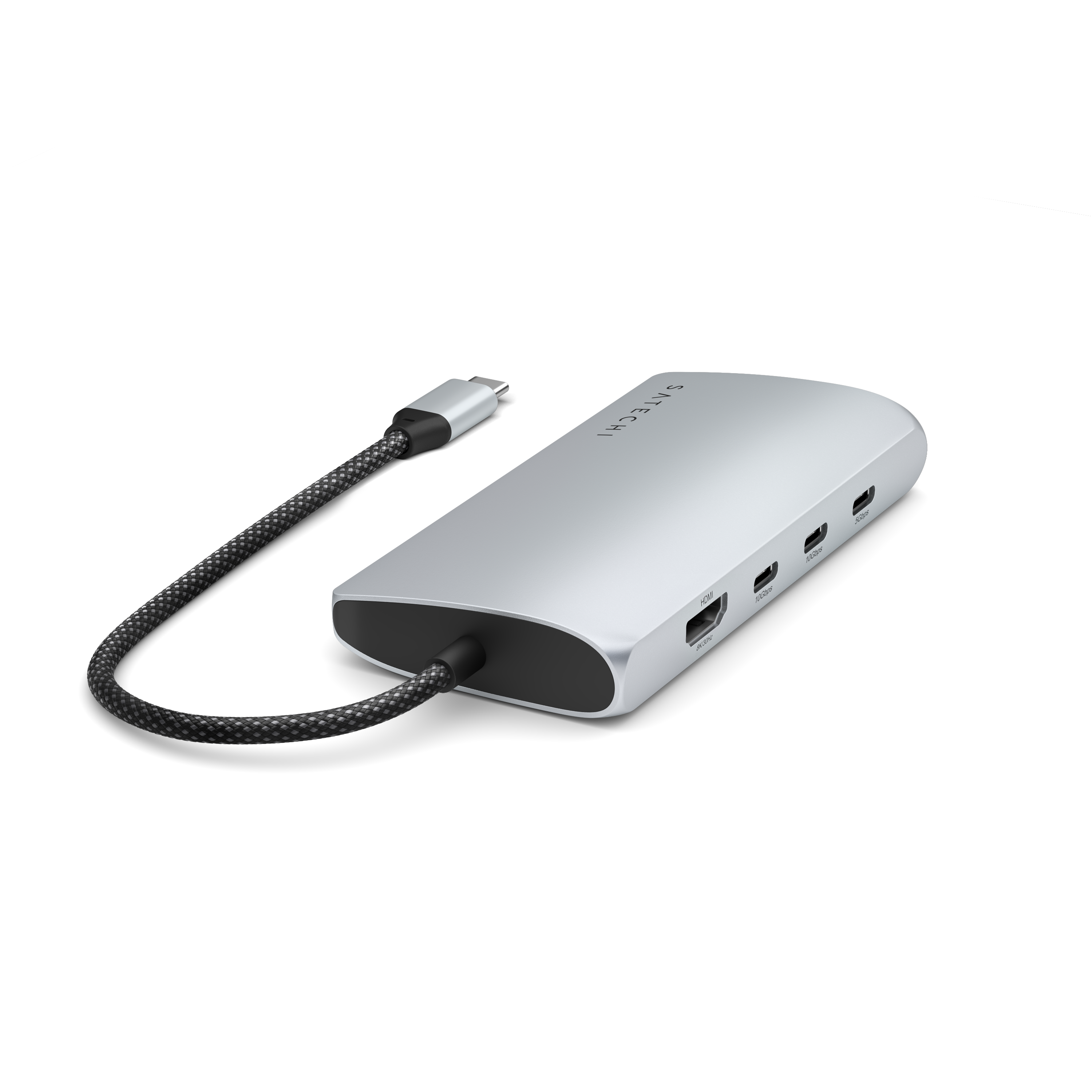 Satechi USB-C Multiport Adapter 8K with Ethernet V3 silver