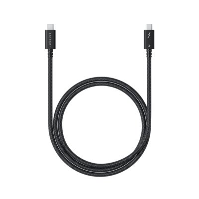 Satechi Thunderbolt 4 Pro Cable, Länge: 1 Meter Datenübertragung von bis zu 40 Gbit/s, Ladeleistung von bis zu 240W, Unterstützt Bildauflösungen von 8