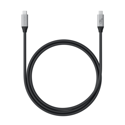 Satechi USB4 Pro Cable, Länge: 1,2 Meter Datenübertragung von bis zu 40 Gbit/s, Ladeleistung von bis zu 240W, Unterstütz...