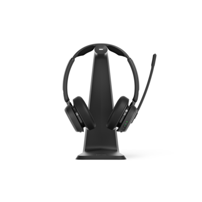 Epos Impact 1000 MS UC Bluetooth Stereo-Headset MS Teams zertifiziert, ANC Geräuschunterdrückung, Incl. Ladestation, Bluetooth- und USB-C/A-Adapter
