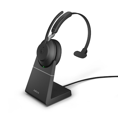 Thumbnail - Jabra Evolve2 65 Headset, Mono, kabellos, schwarz Bluetooth, inkl. Link 380 USB-A, inkl. Ladestation, optimiert für unif...
