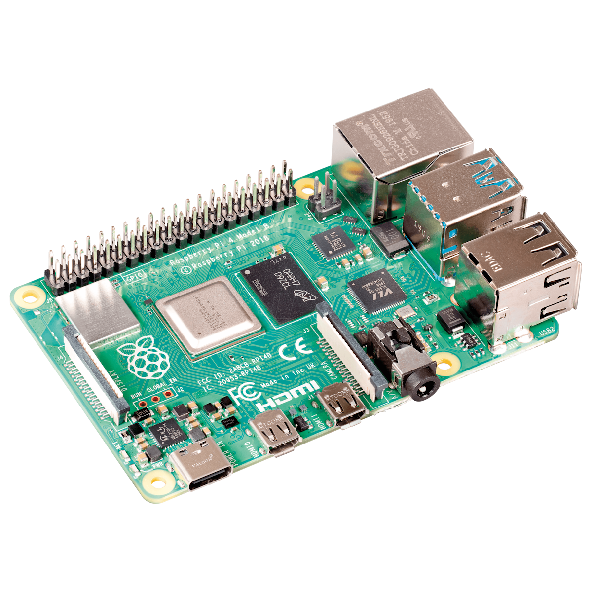 Raspberry Pi 4 Modell B 8GB | ARM Cortex-A72 4x 1,50GHz, 8GB RAM, WLAN, Bluetooth, LAN, 4x USB