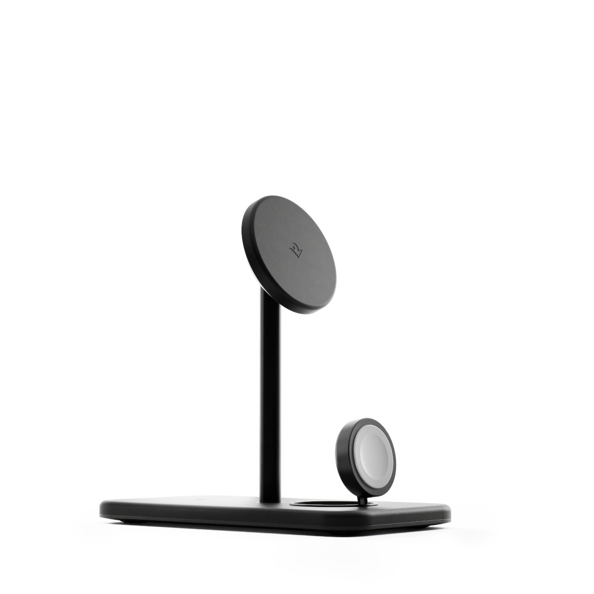 Twelve South HiRise 3 Deluxe 3-in-1 Wireless Charging Stand Aluminiumständer mit weichem veganem Leder, Inklusive Apple-...
