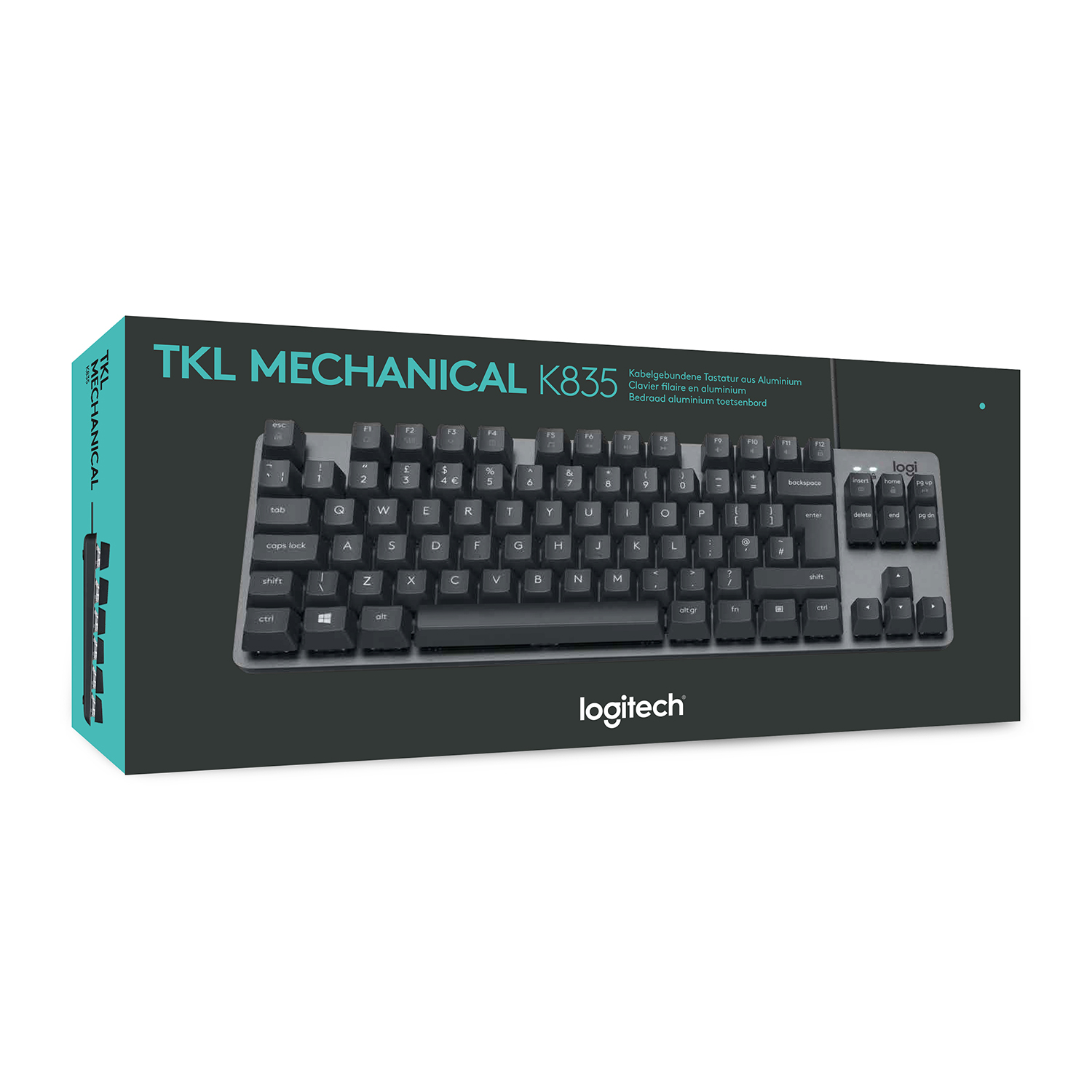 Logitech K835 TKL - Kompakte Mechanische Tastatur, Kabelgebunden, Blue Clicky Tactile Switches Tastaturen Produkt Bild 8