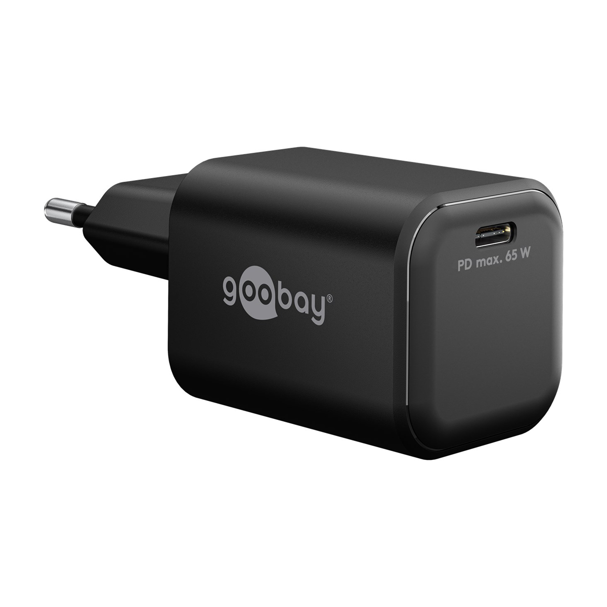 Goobay USB-C™ PD GaN Schnellladegerät Nano (65 W) schwarz