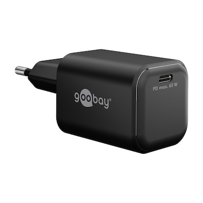 Goobay USB-C™ PD GaN Schnellladegerät Nano (65 W) schwarz