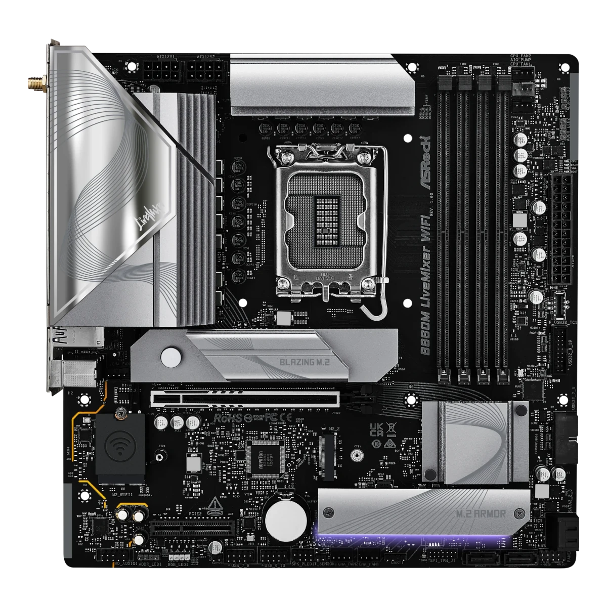 ASRock B860M LiveMixer WiFi motherboard
