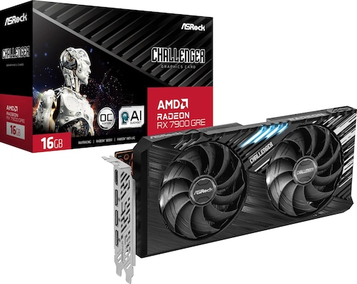 Thumbnail - ASRock Radeon RX 7900 GRE Challenger 16GB OC - 16GB GDDR6, HDMI, 3x DP