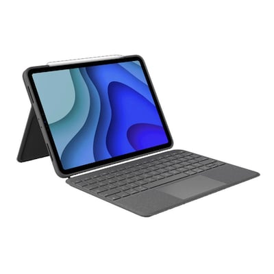 Logitech Folio Touch, Tastatur und Foliohülle mit Trackpad, Hintergrundbeleuchtet, QWERTZ-Layout, für iPad Air 4. und 5. Gen. und iPad Air 11" (M2, M3