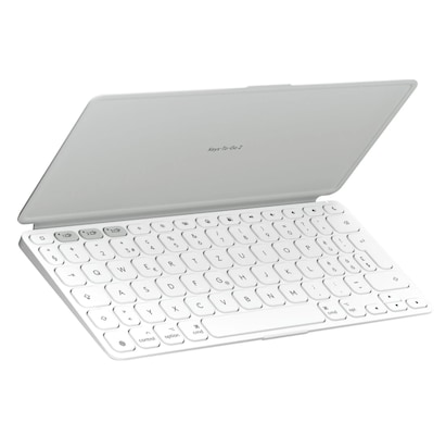 Logitech KEYS-TO-GO 2 Tastatur, Kabellos Integrierte Abdeckung, Bluetooth LE, DE-Layout