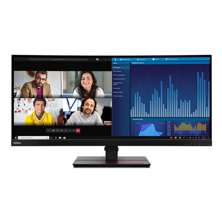 ThinkVision P34w-20 Business Monitor - WQHD IPS Panel, USB-C 3800R, PD 100Watt