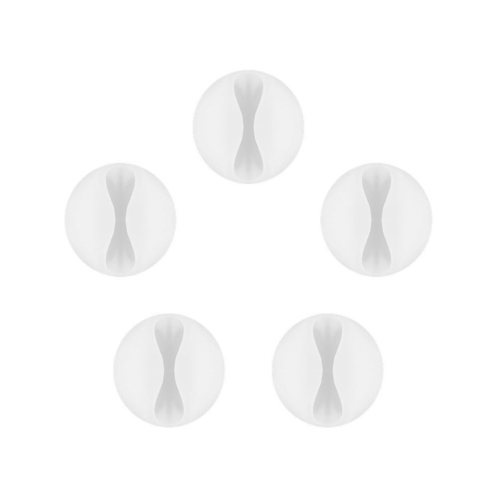 Goobay Kabelführung für den Schreibtisch - 5er-Pack, Weiß