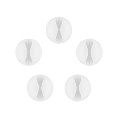 Goobay Kabelführung für den Schreibtisch - 5er-Pack, Weiß