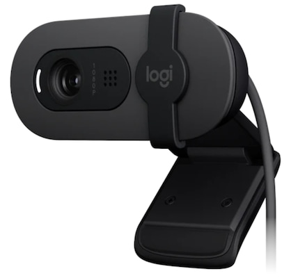 Logitech Brio 105, Full HD-Business-Webcam USB-A-Anschluss, Auflösung 1080p, Automatischer Lichtausgleich, Integrierte A...