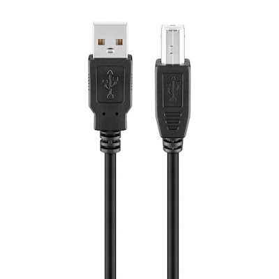 Goobay USB 2.0 Hi-Speed Kabel, 1,8m - bis 480 Mbit/s, Schwarz
