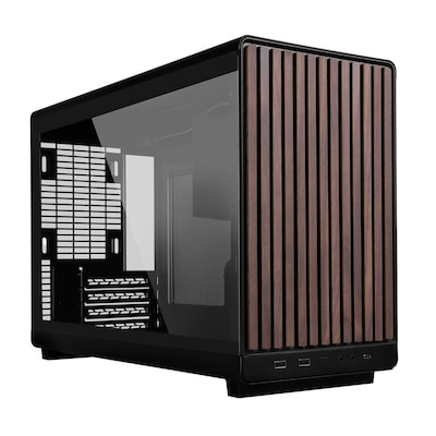 Lian Li DAN Cases A3-mATX Black TG Wood Edition | PC-Gehäuse