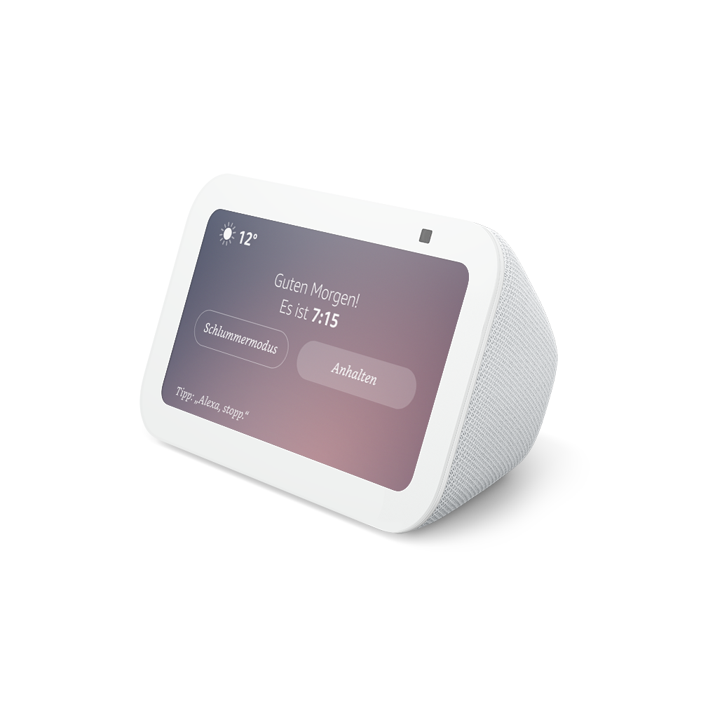 Amazon Echo Show 5 (3. Gen. 2023), weiß Kompakter smarter Touchscreen mit Alexa zum Steuern deines Smart Homes und mehr