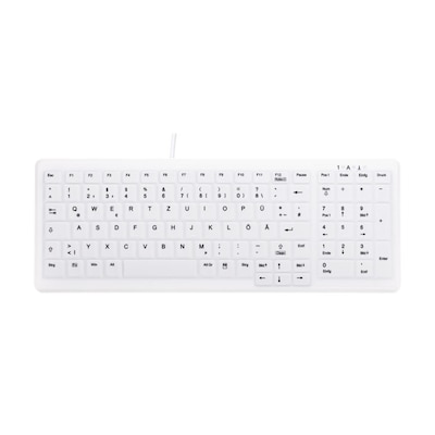 CHERRY ACTIVE KEY AK-C7000F-U1-W Desinfizierbare Hygienetastatur mit Nummernfeld, kabelgebunden, USB-Anschluss, wischdesinfizierbar