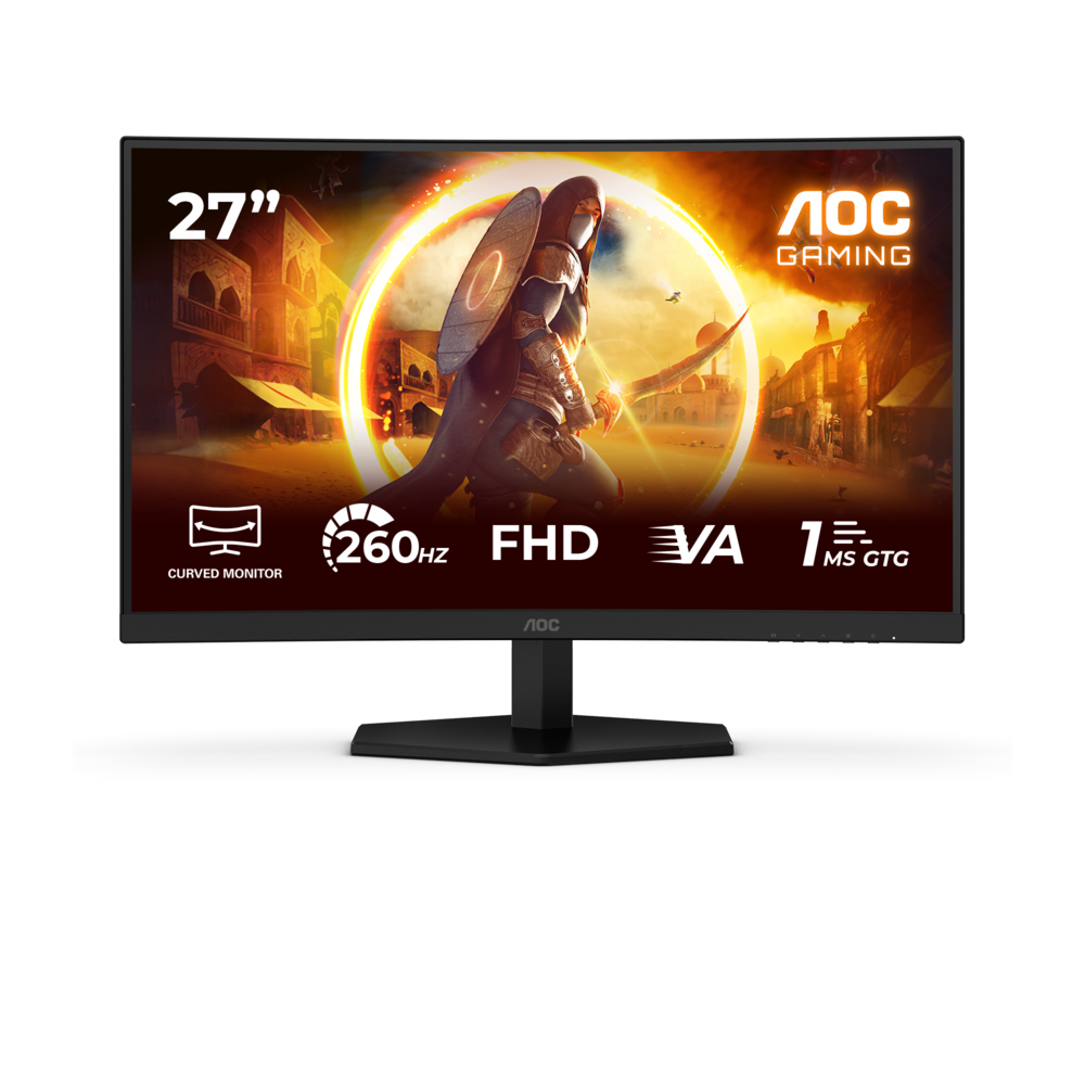 AOC C27G42ZE 27 Zoll - Curved Gaming Monitor Fast VA, FHD, 260 Hz, 1 ms GtG, HDMI, DP