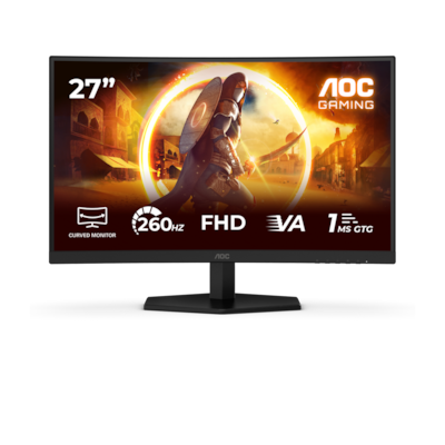 AOC C27G42ZE 27 Zoll - Curved Gaming Monitor Fast VA, FHD, 260 Hz, 1 ms GtG, HDMI, DP