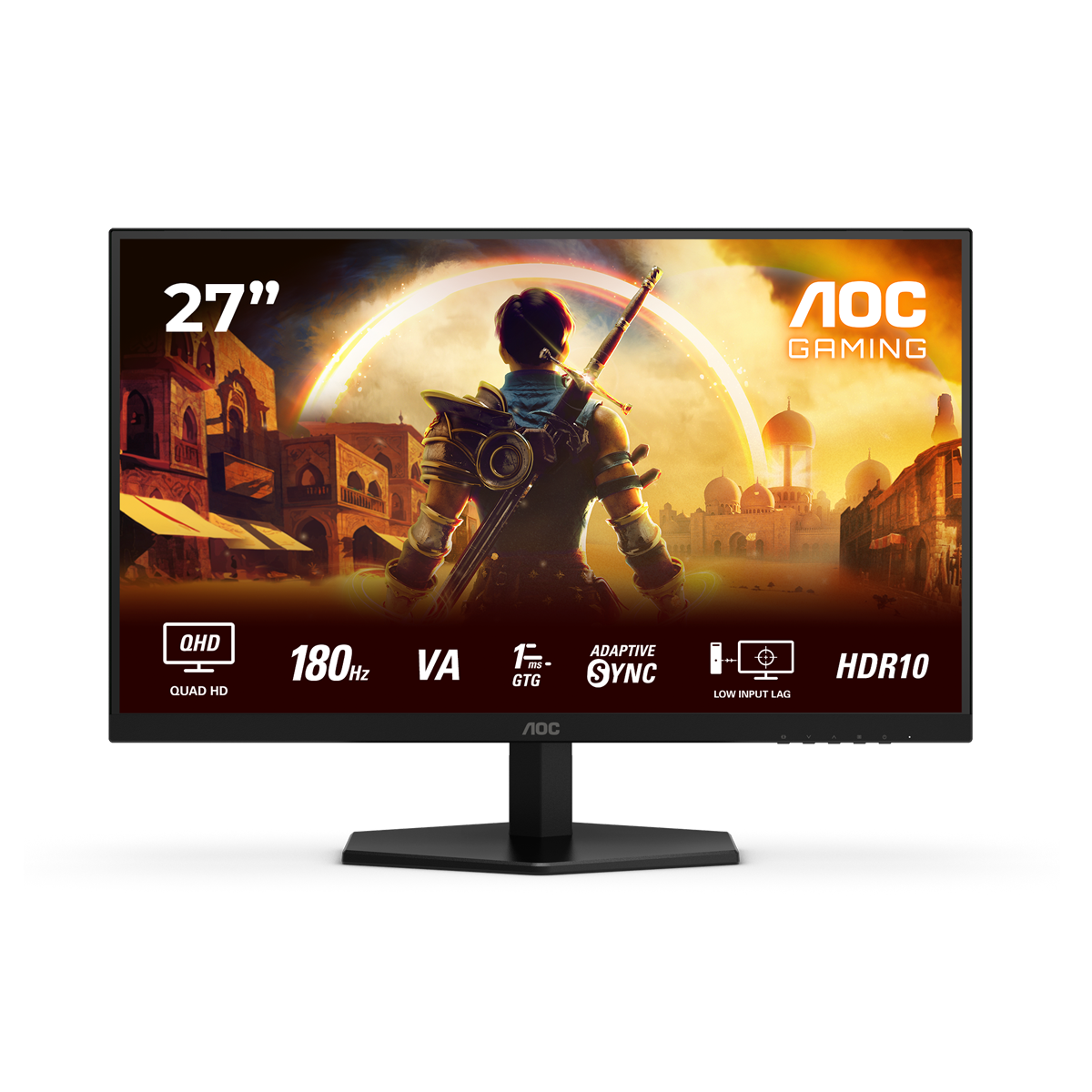 Q27G42XNE 27 Zoll Quad HD Monitor, 180 Hz, 1 ms, FreeSync Prem., HDR10 (2560x1440, 2x HDMI 2.0, 1x DisplayPort 1.4) schw...