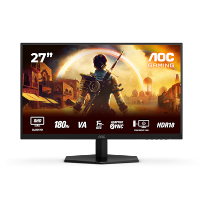 Q27G42XNE 27 Zoll Quad HD Monitor, 180 Hz, 1 ms, FreeSync Prem., HDR10 (2560x1440, 2x HDMI 2.0, 1x DisplayPort 1.4) schw...