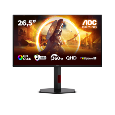 AOC Q27G4SDR QD OLED Gaming Monitor 27 Zoll QHD OLED Monitor, 360Hz, 0.03ms, Adaptive Sync, G-Sync comp., HDR400 TrueBla...