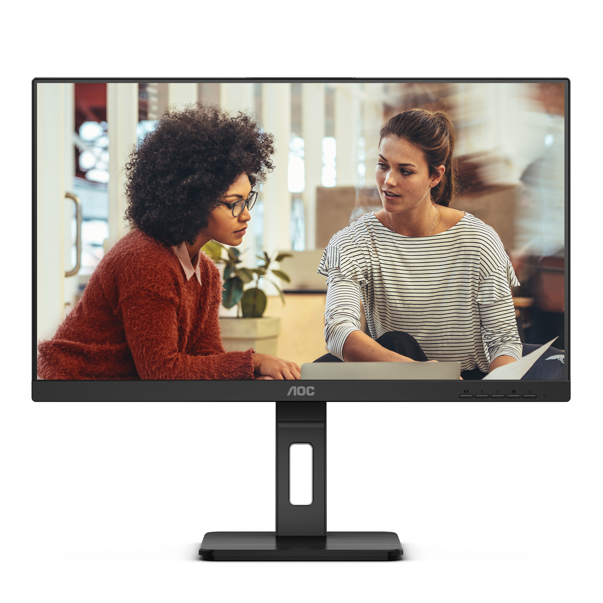 AOC 27E3QAF 27 Zoll Full HD Monitor, Lautsprecher, höhenverstellbar (1920x1080, 75 Hertz, VGA, HDMI, DisplayPort) schwar...