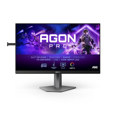 AOC Agon PRO AG246FK 24.1 Zoll FHD Gaming Monitor, 540 Hz, 0,5 ms, FreeSync Premium, G-Sync comp. HDR400 (2x HDMI, DisplayPort, USB Hub) schwarz/grau