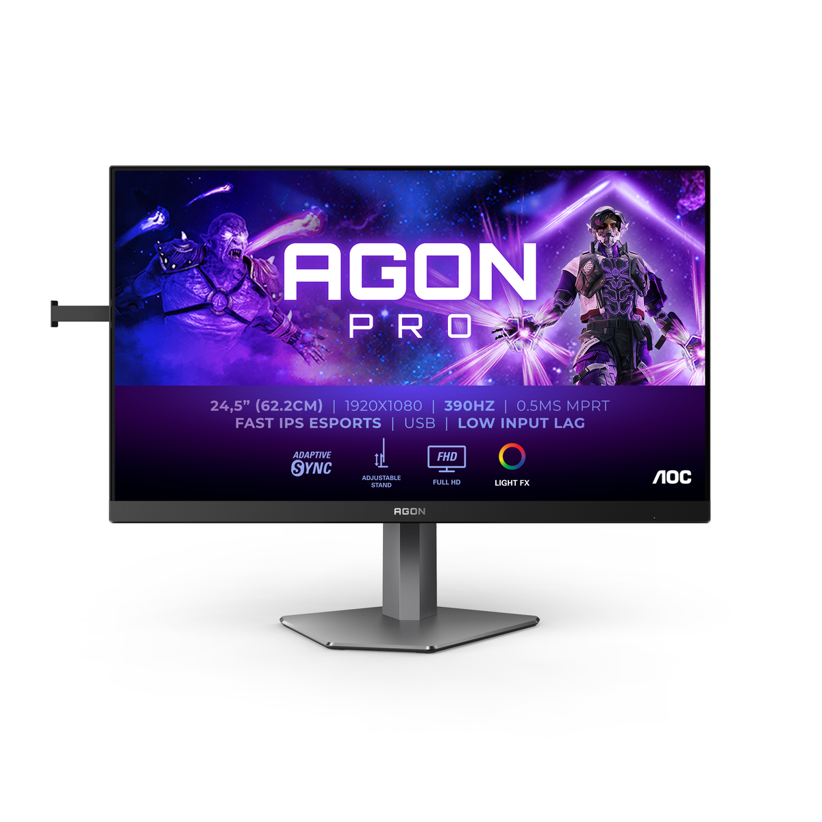 AOC Agon PRO AG256FS 24.5 Zoll FHD Gaming Monitor, 390 Hz, 0,5 ms, FreeSync Premium, G-Sync comp., HDR400 (2x HDMI, Disp...