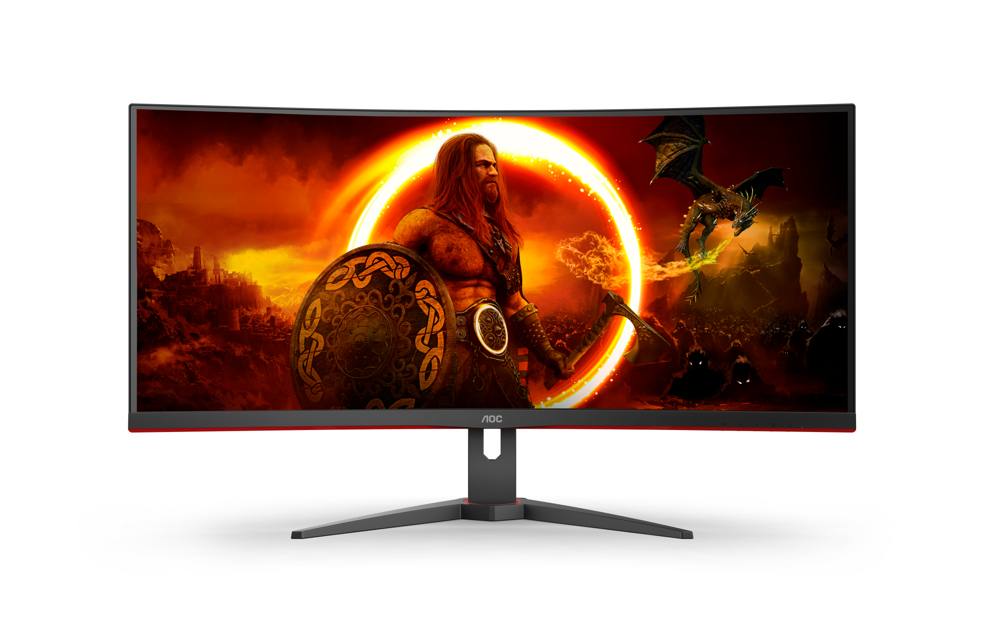 AOC CU34G2XE/BK Gaming Monitor - Curved, WQHD, 144 Hz B-Ware