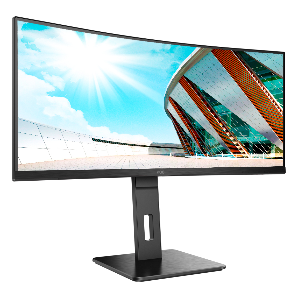 AOC CU34P2A Monitor de oficina - Curvo, WQHD, ajuste de altura, image size:1150x1150