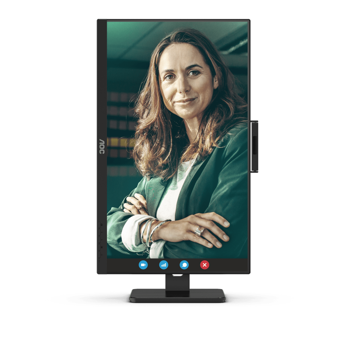 AOC 24P3QW 24 Zoll - Office Monitor IPS, 100 Hz, 4 ms, Höhenverstellung, Webcam, USB-Hub