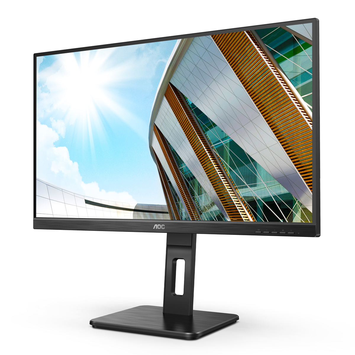 AOC U27P2 27 Zoll UHD Monitor, höhenverstellbar (3840x2160, 60 Hz, HDMI, DisplayPort, USB Hub) schwarz Displays Produkt Bild 2