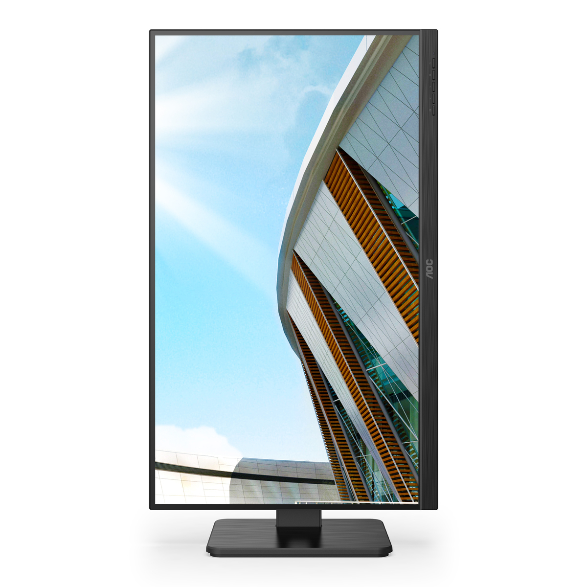 AOC U27P2 27 Zoll UHD Monitor, höhenverstellbar (3840x2160, 60 Hz, HDMI, DisplayPort, USB Hub) schwarz Displays Produkt Bild 5
