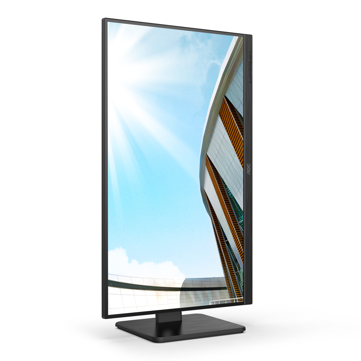 AOC U27P2 27 Zoll UHD Monitor, höhenverstellbar (3840x2160, 60 Hz, HDMI, DisplayPort, USB Hub) schwarz Displays Produkt Bild 6