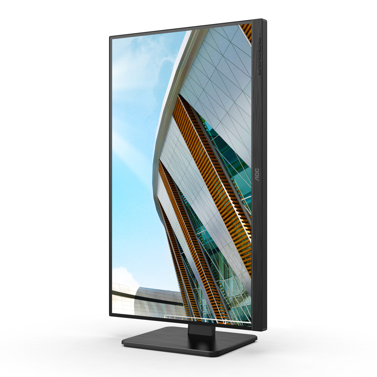 AOC U27P2 27 Zoll UHD Monitor, höhenverstellbar (3840x2160, 60 Hz, HDMI, DisplayPort, USB Hub) schwarz Displays Produkt Bild 7
