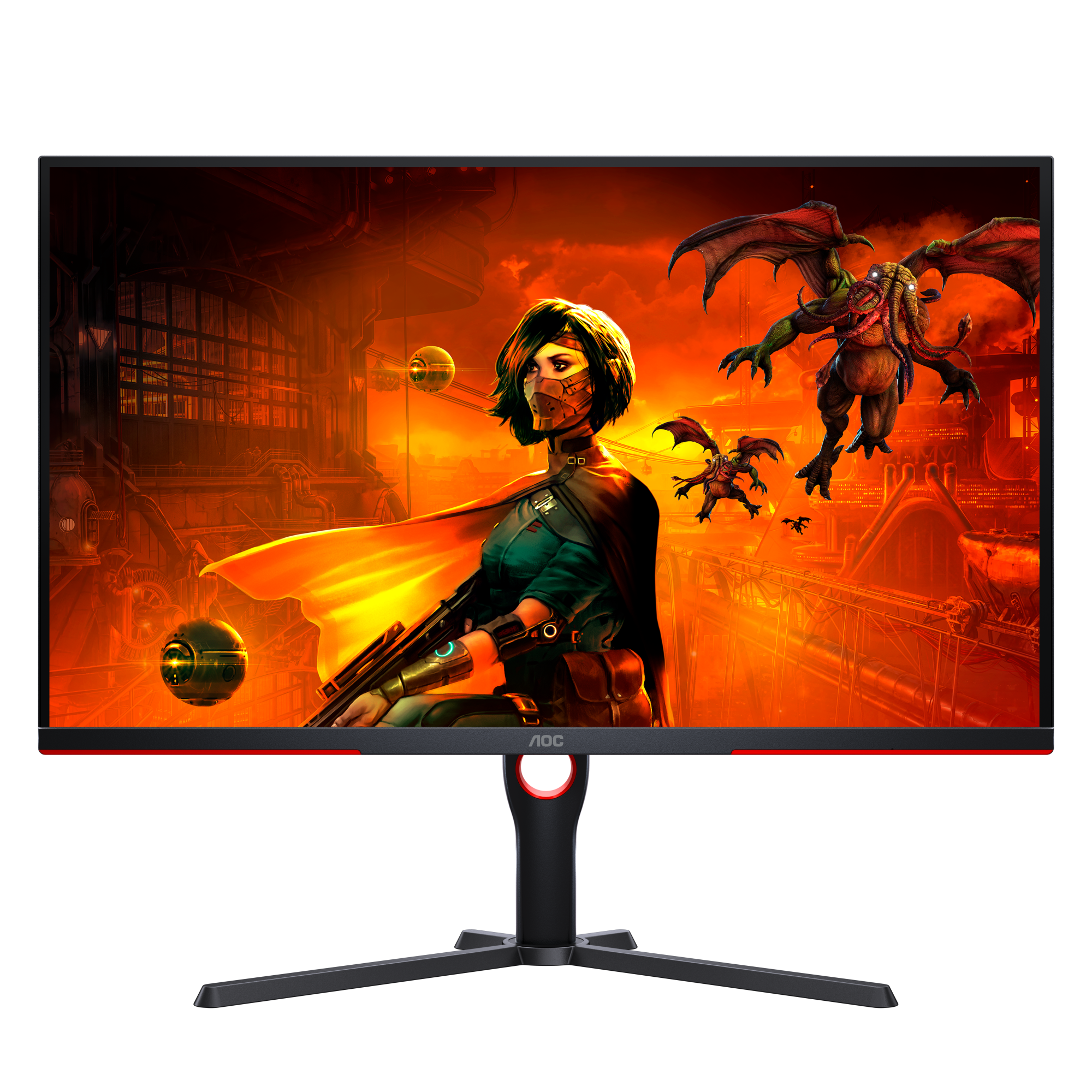 AOC Gaming U32G3X 32 Zoll UHD Monitor, 144 Hz, FreeSync Pre., G-Sync comp., HDR400 (3840x2160, 1ms GtG, HDMI 2.1, Displa...