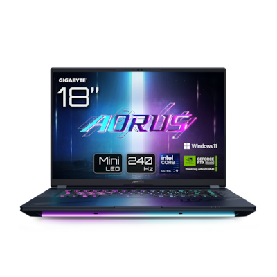 Thumbnail - GIGABYTE AORUS MASTER 18 BZHC6DED42SP - 18" QHD+ MiniLED 240 Hz Display, Intel Core Ultra 9 275HX, 64GB RAM, 4TB SSD, NV...