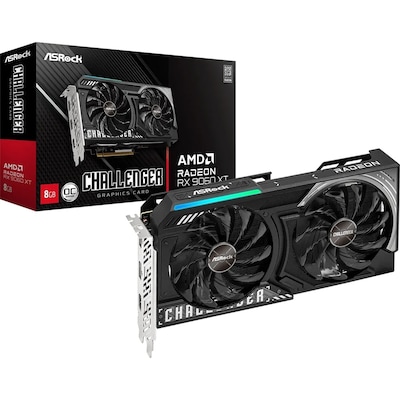 Thumbnail - ASRock Radeon RX 9060 XT 8GB Challenger OC Grafikkarte - 8GB GDDR6, 2x HDMI, 2x DP