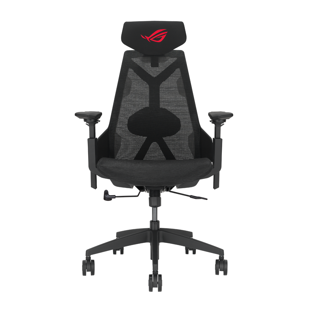 ASUS ROG Destrier Ergo Core Gaming Stuhl ergonomischer Gaming Stuhl, 360 Grad Armstützen, Nylonrahmen, Mesh, verstellbare Lendenwirbelstütze und Kopfs