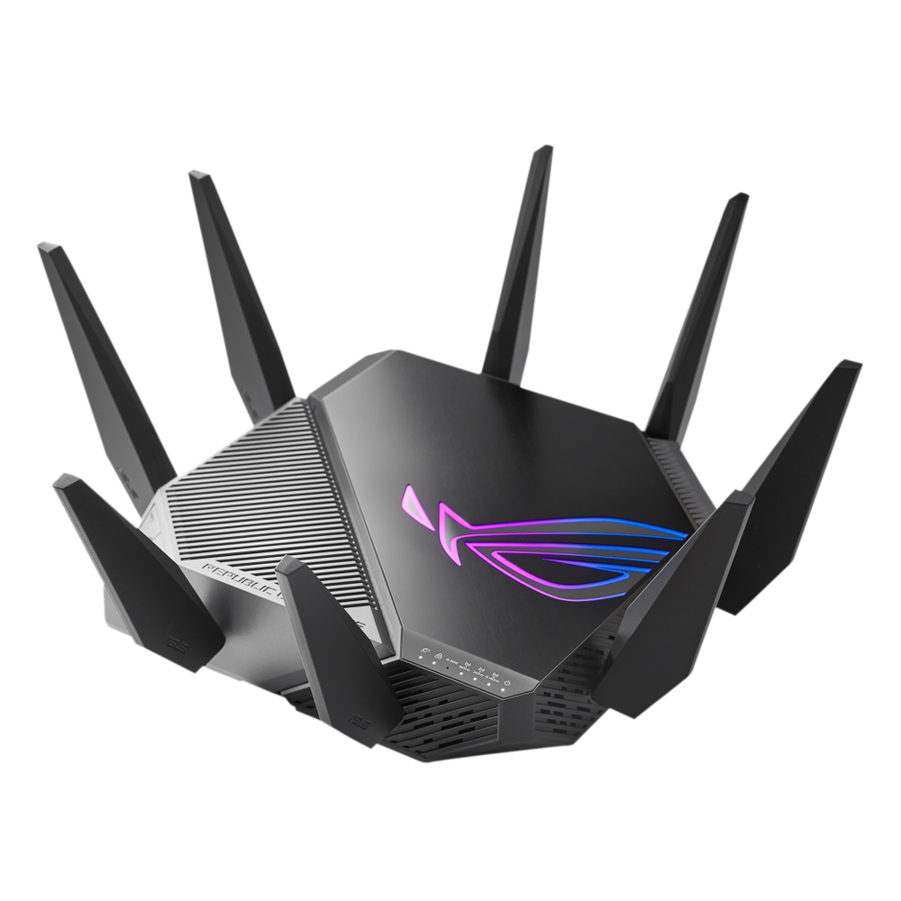 ASUS GT-AXE11000 WiFi-6E Gaming WLAN-Router (90IG06E0-MO1R00) [AiMesh, bis zu 11.000 Mbit/s, 6GHz Frequenzband, 2.5G WAN...