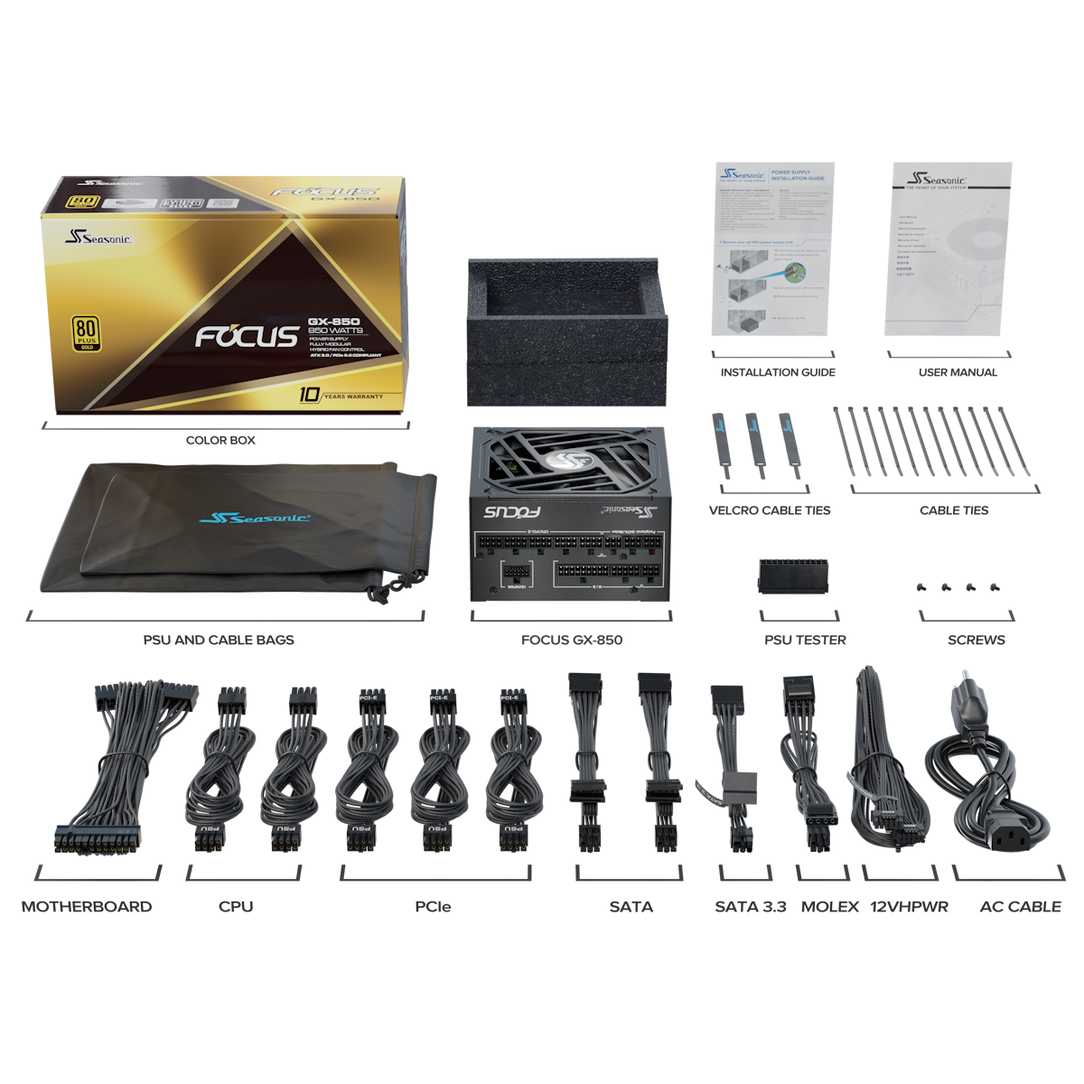 Seasonic FOCUS GX-850 ATX 3.1 | PC-Netzteil PC Netzteile Produkt Bild 8