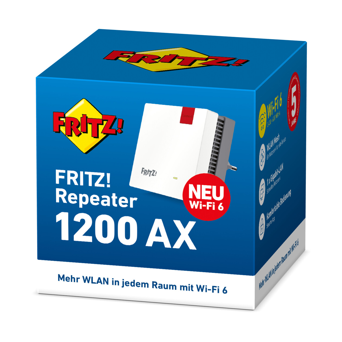 2er Pack FRITZ!Repeater 1200 AX WiFi 6, Dual-Band, bis zu 3000 Mbit/s Router/WLAN Produkt Bild 4