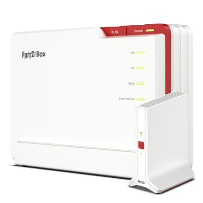 FRITZ!Box 5690 Pro + FRITZ!Repeater 3000 AX Bundle mit WiFi 7 Router und WiFi 6 Repeater
