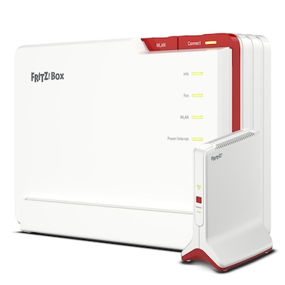 FRITZ!Box 5690 Pro + FRITZ!Repeater 6000 Bundle mit WiFi 7 Router und WiFi 6 Repeater
